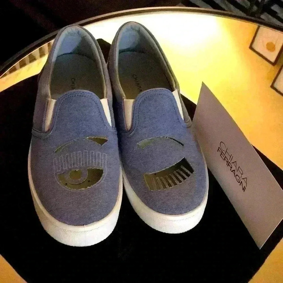 Chiara Ferragni Denim Sneakers - Picture 1 of 11